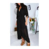 ROBE NOIR PLISSEE TRAPEZE COL V - Image 6